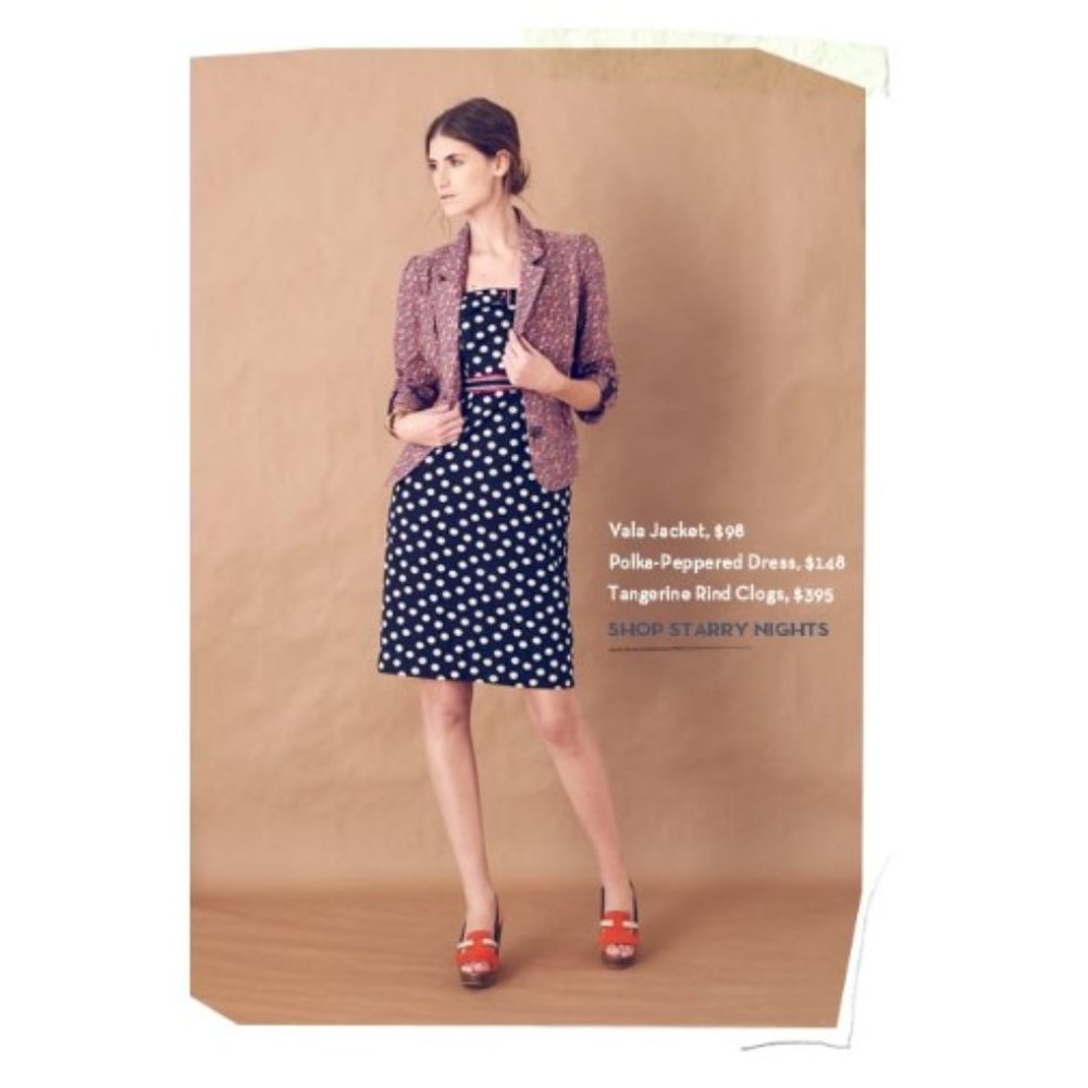 Anthropologie Maeve Polka Peppered Dot Strapless